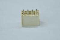 Double-Row 2*4 Natural Color Straight Pin Header Tin 100u'' External Leakage 3.0mm Terminals