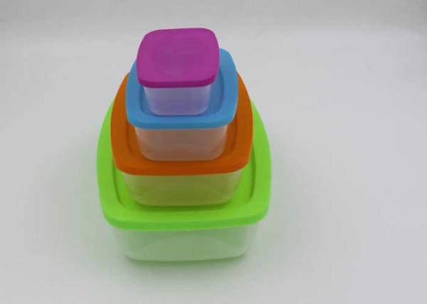 Colorfull Microwave Safe PP Plastic Lunch Boxes Food Container Set For Hiking , Picnic