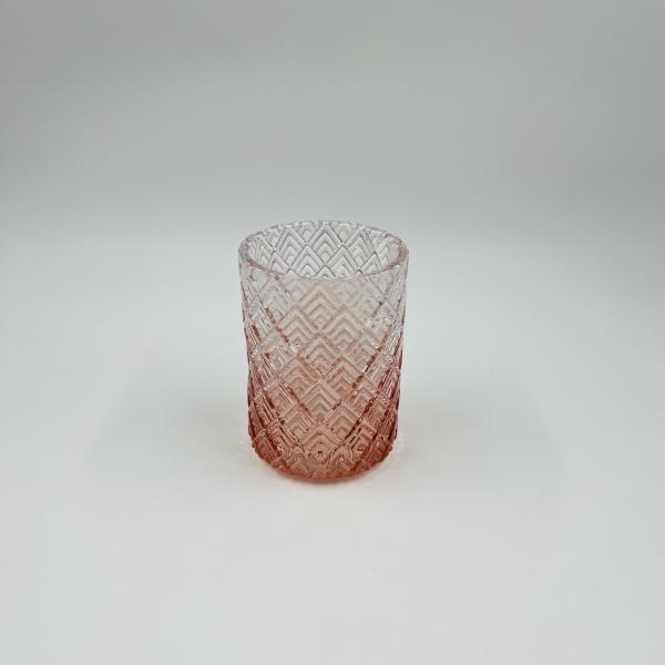 Les accessoires de salle de bains en verre orange de luxe ont une forme ronde avec un motif diamanté