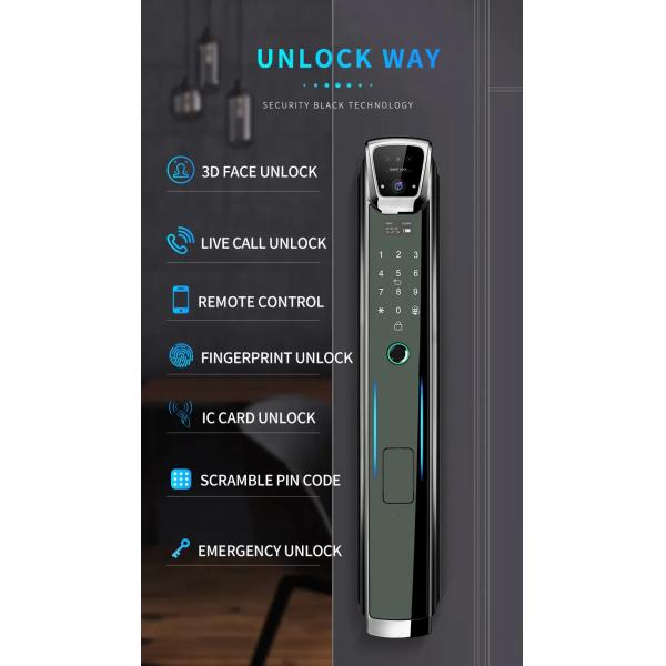 WiFi Enabled Smart Lock with 3D Face Recognition and U Smart go App Compatibility