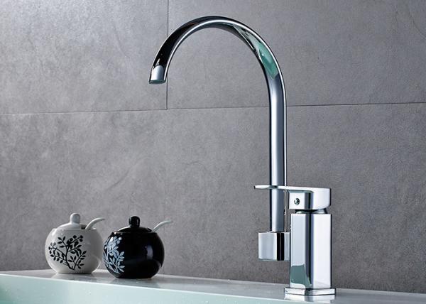 ROVATE Deck Mounted Commercial Brass Kitchen Faucets 360 Degree Rotation