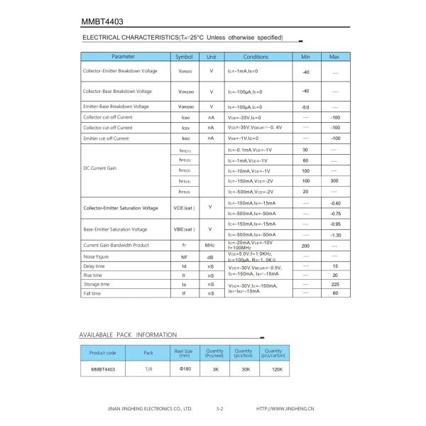 MMBT4401 NPN/PNP Plastic-Encapsulate Transistor With SOT-23 Package for Small Business
