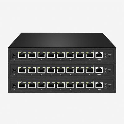 8 portas RJ45 10Gbps PoE Switch com 1 console 12KBytes Jumbo Frame