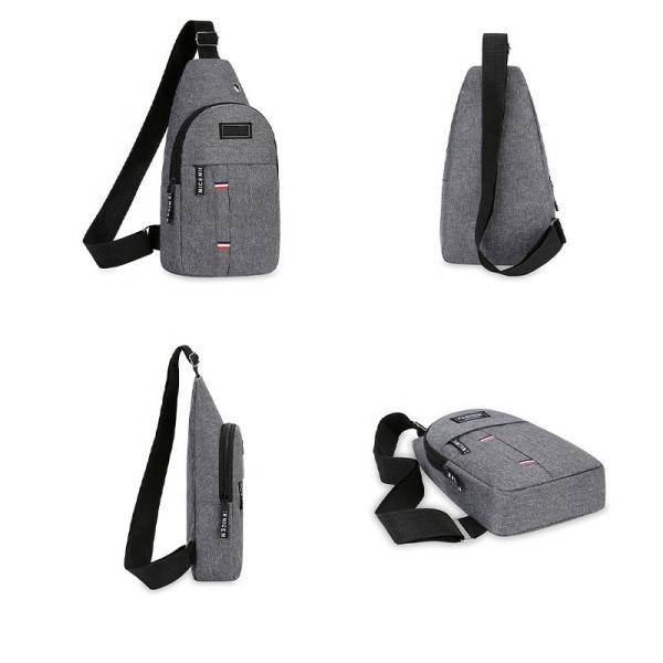 Casual Sport Side Bag For Men's Chest Youth Messenger Bag Fashion Solid Color
