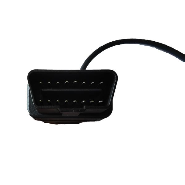 Length 30cm Black OBD II Connector Cable , 16 Pin Male To Female OBD Wire Harness