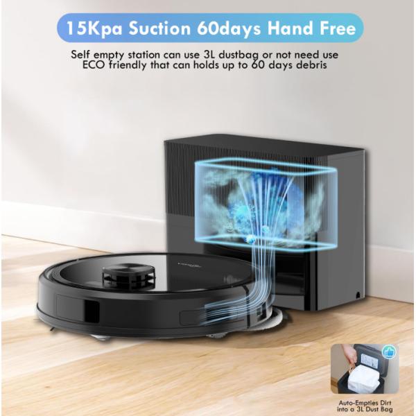 Robot Vacuum Cleaner With Spin Mop Deep Clean Floor With Work Station