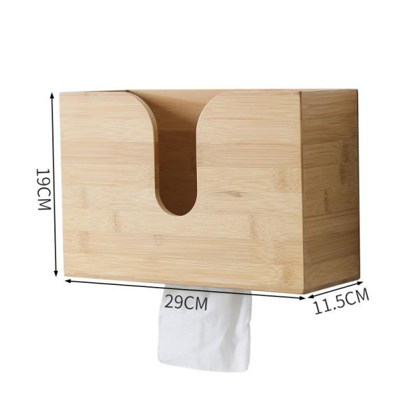 2023 Adhesive Desktop Bamboo Tissue Storage Box with Design and CE / EU Certification