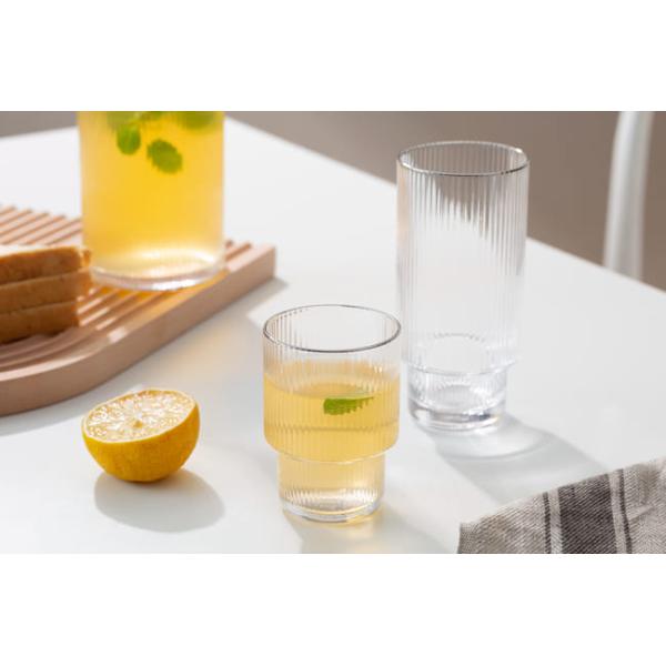 Ripple Bedside Water Carafe And Glass Set 30Oz Hand Blown Gold Or Silver Rim