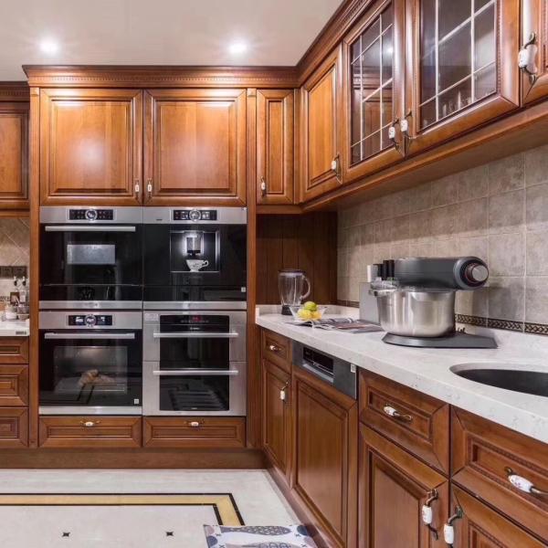 Restaurant MDF Kitchen Cabinets Custom Plywood Classic Kitchen Cabinet Styles