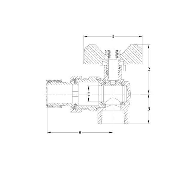Nickel Plated 1/2 Angle Valve Forged Brass Water Angle Valve