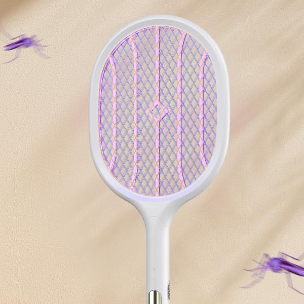 Fast Attraction Mosquito Swatters 3000V White / Black With Self Replicating Motion