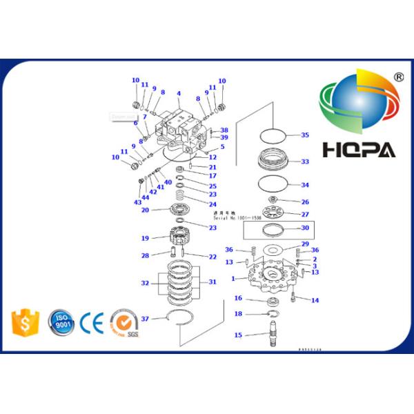708-7R-00250 708-7R-00131 Swing Motor Seal Kit For Komatsu PC40MR-1 PC45MR-1