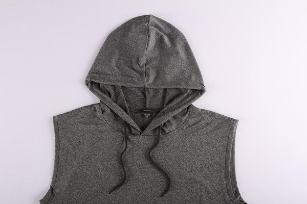 Men'S Casual Sleeveless 4 Way Spandex Hoody Vest