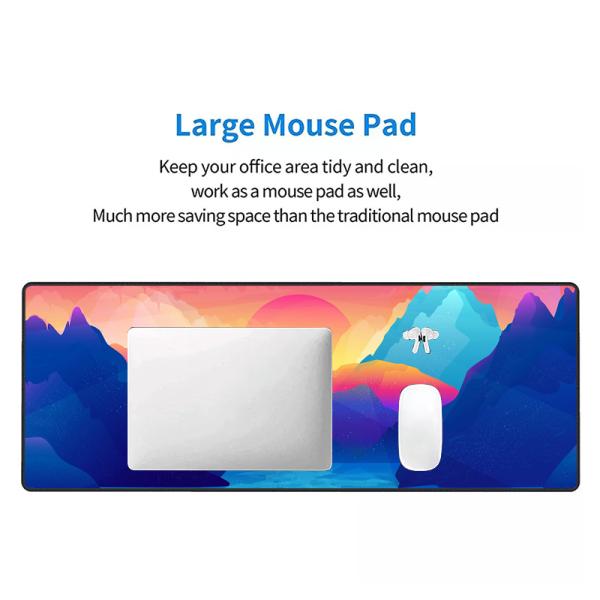 Custom Full Colour Design Print XL Polyester Fabric Gaming Mouse Pad with Rubber Base