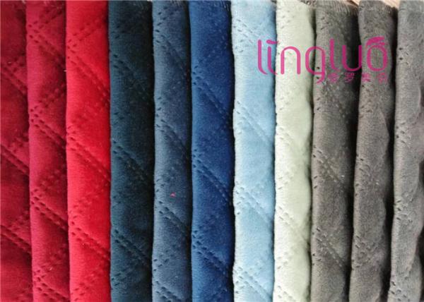 30 Years Experience Washing Fabric Sofa Covers / Embroidered Velvet Fabric