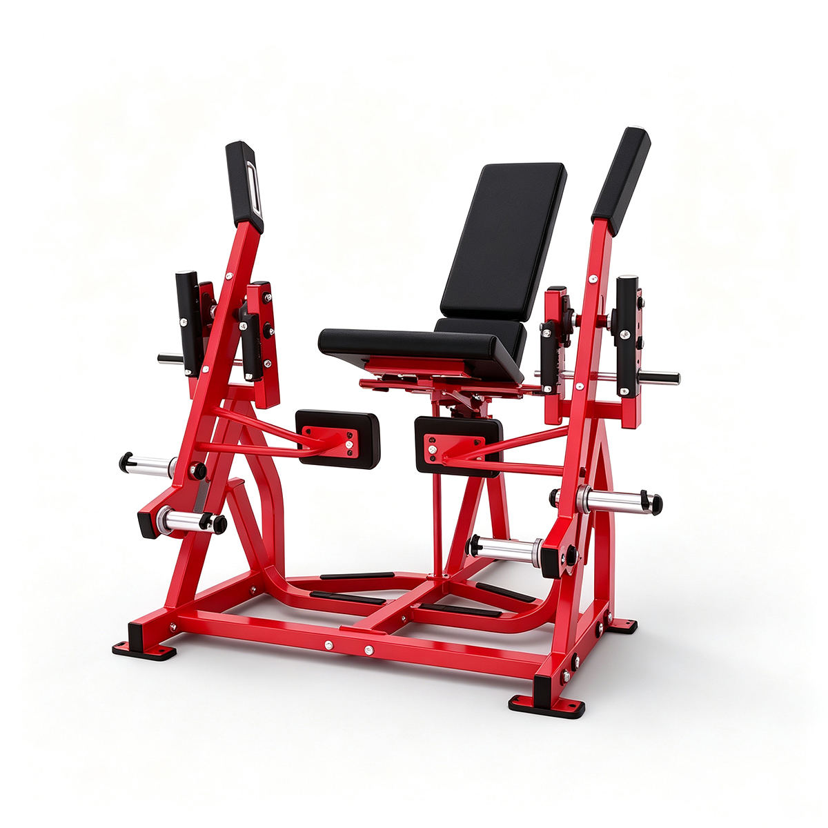 Iso-Lateral Leg Extension Machine Plate Loaded Steel Quad Training Equipment for Gym Workouts