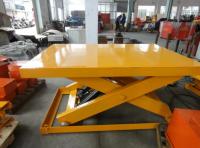 Table élévatrice hydraulique stationnaire durable pour le jaune d'entrepôt