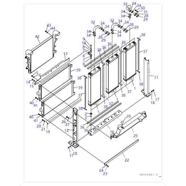 209-03-41121 2090341121 Peças sobressalentes para escavadeiras de pós-resfriamento