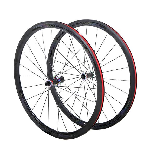 700c Wheel Set 24/24 Holes Retrospective Rim Brake AL Rim Carbon Hub para e desempenho