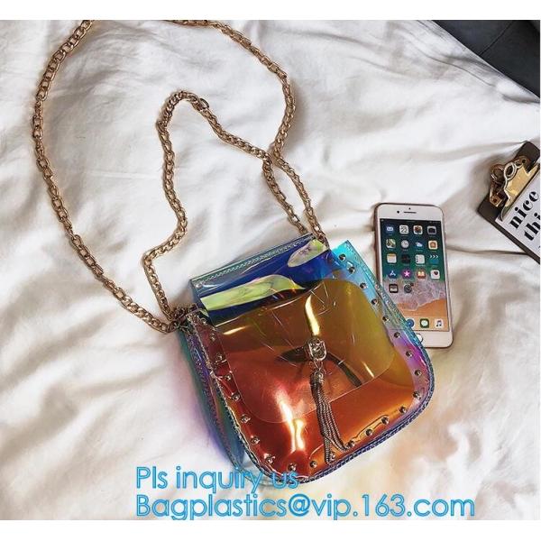 High quality newest fashion transparent handbags women pvc clear bags shoulder bag, Clear Pvc Manufacture Small Custom T