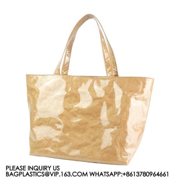 Tyvek Beach Tote Bag Customized Logo Shopping Bag Fashion Woman Custom Beach Bag Paper Shopping Bag Tyvek Tote Bag