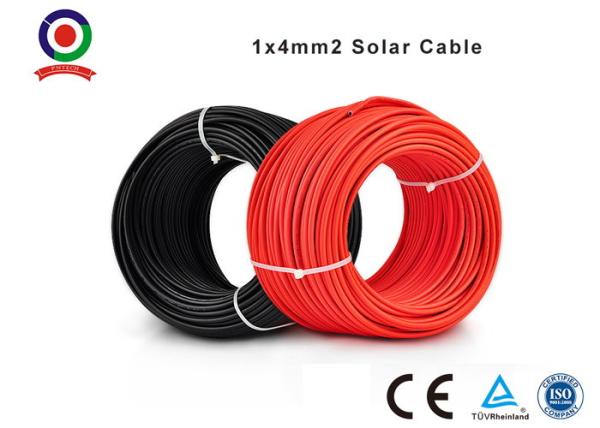 Preto alto ou vermelho do cabo bonde 6.0mm OD 4.0mm2 do núcleo da condutibilidade elétrica único