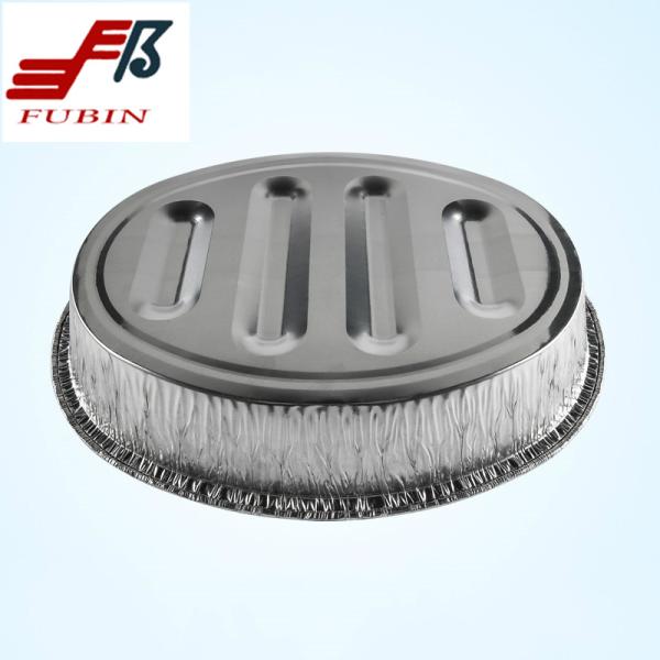 Keep Fresh Silver Foil Trays Oval Shape Heat Preservation