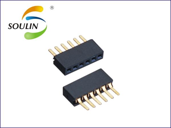 1.27mm pitch shenzhen factory waterproof gold plated  customized female header single row straight