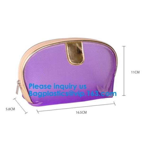 Mesh Cosmetic Bag Neceser Toiletry Organizer Bag Storage Sets Travel Wash Pouch Makeup Pouch Girl Handbag Zipper Mesh Co