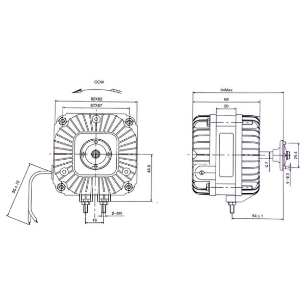 Затеняемый рефрижерацией вентиляторный двигатель поляка