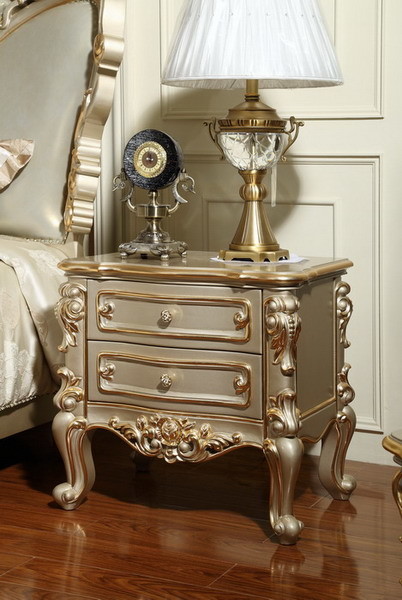 Luxury furniture online stores for Big house and Villa of King bed by Craft wood with Italy Leather headboard