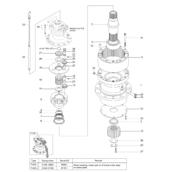XKAQ00071 XKAQ-00071 Thrust Washer Excavator Swing Motor For HYUNDAI R170W7 R170W7A