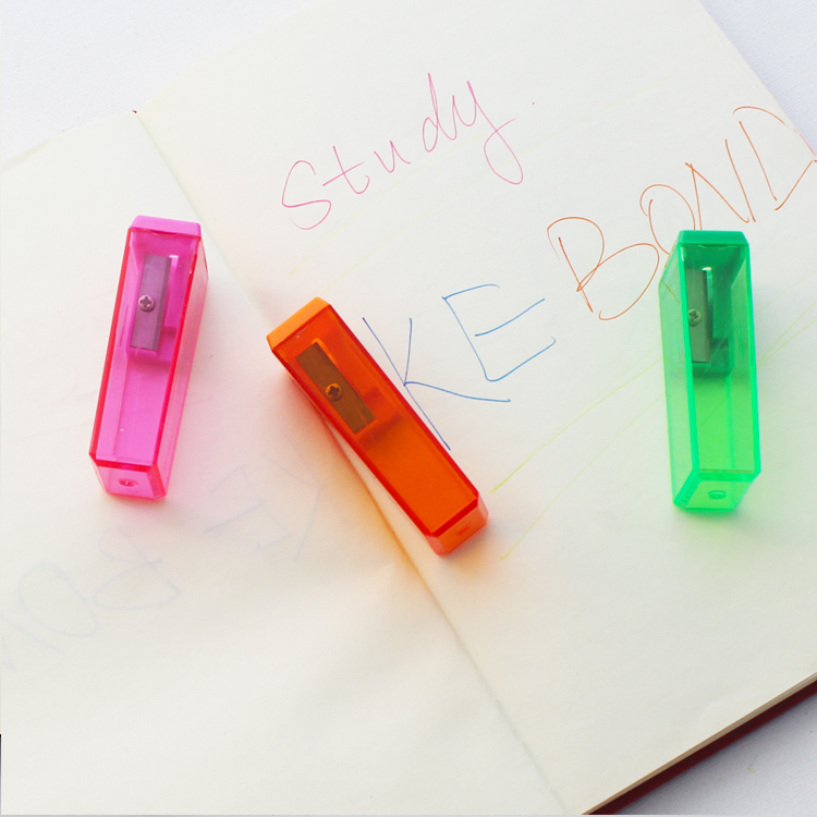 wholesale reliable quality multicolor single hole mini pencil sharpener