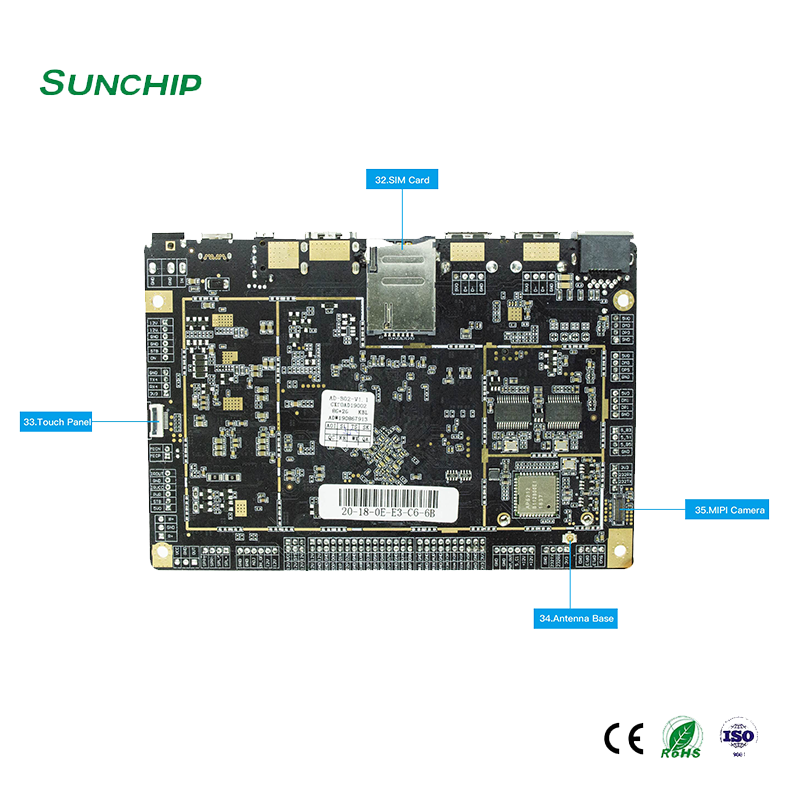 Ядр RK3288 квадрацикла врезало локальные сети EDP 4G LTE доски системы LVDS