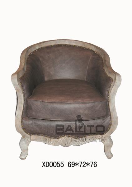 antique style leather living room chair furniture,#XD0055