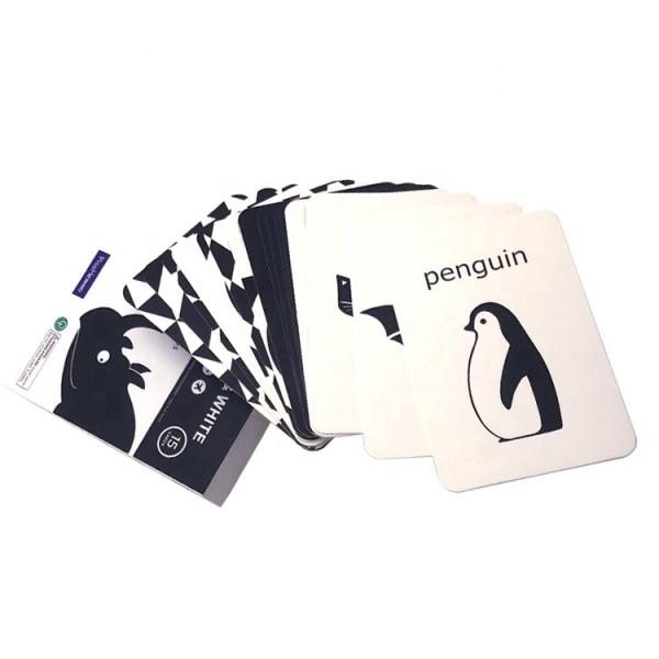 C1S C2S Paper Card Game , Offset Printing 300g Kids Flash Cards With Deck Box