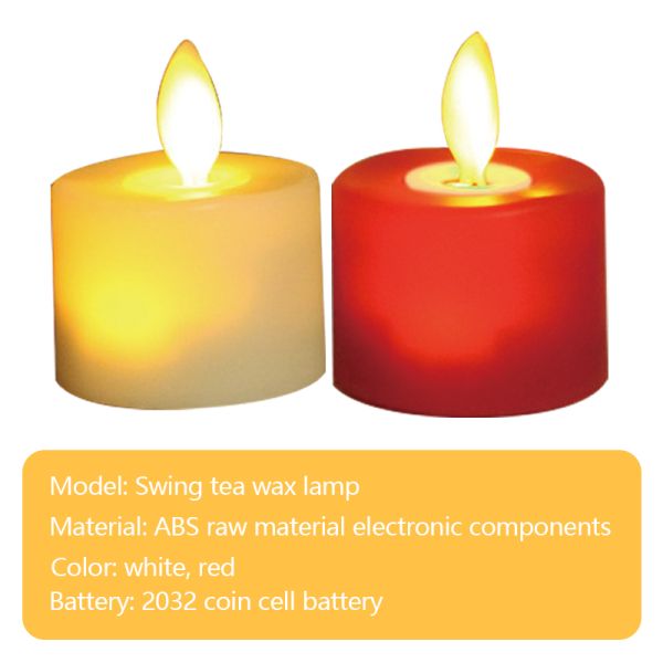 Cordless Remote Tea Light Candles Plastic Electric Tea Light Candles White / Yellow / Red