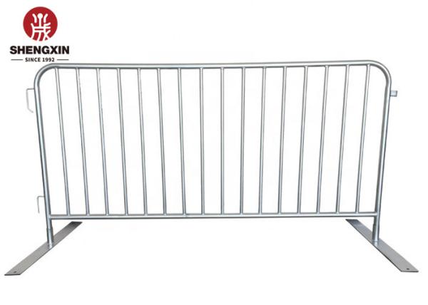 Portable Road Temporary Crowd Control Barriers Metal Steel Galvanized Tube