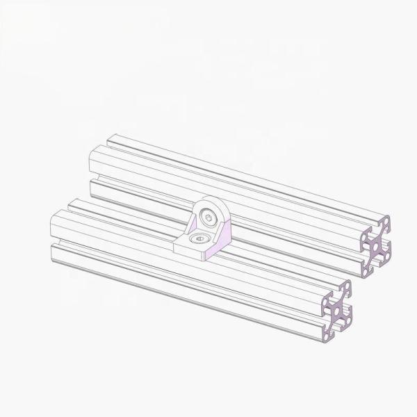 Aluminum Alloy 90 Degree Wall Mount Reinforced Small Angle Bracket