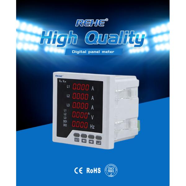 Three phase 5 rows display digital amp&volt &hertz meter AC combination multimeters