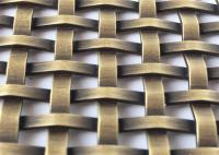 fio decorativo de bronze Mesh Crimped Woven Metal do furo quadrado de 22mm