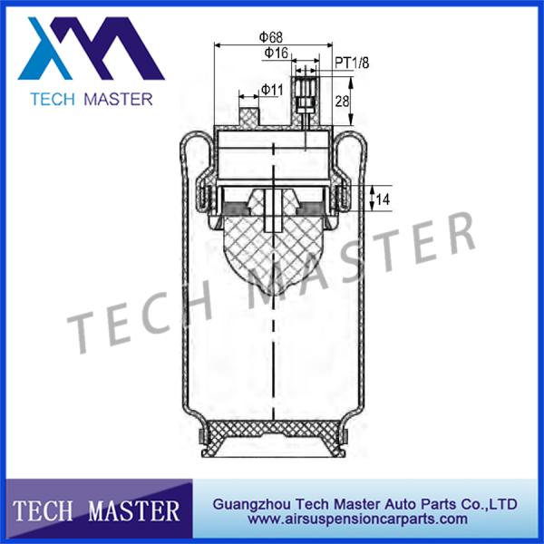 Перевезите весну на грузовиках воздуха кабины на РЭНАУЛТ РВИ 5010130797Г/подвесной рессора воздуха Контитеч СЗ 50-9 передняя резиновая