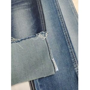 Tissu denim en coton polyester rayonne super extensible, sergé 11 oz, pour jeans homme