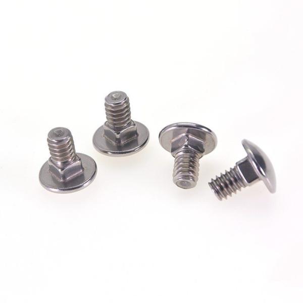 Tornillo de cuello cuadrado M5 de acero inoxidable pulido espejo, estándar DIN