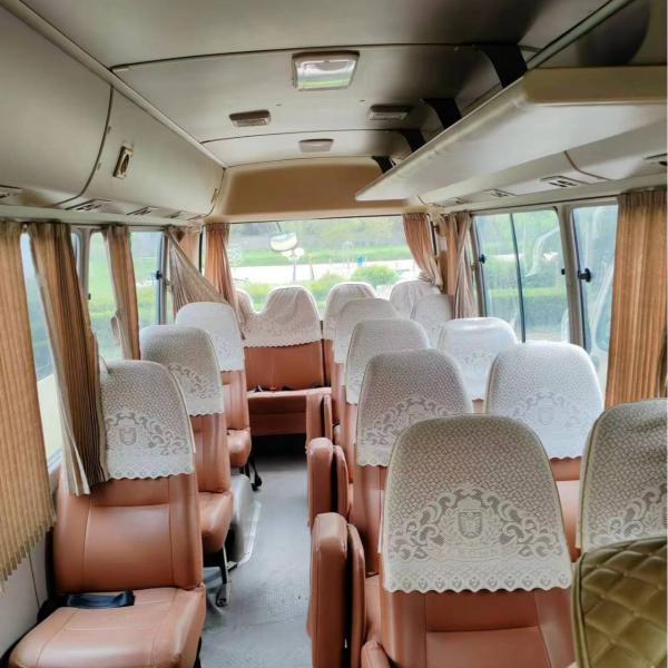 compact Petrol Used Mini Bus Toyota Coaster City Shuttle 20 Person