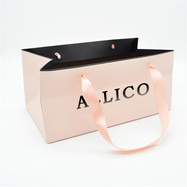 Роскошное 100-450gsm повторно использовало бумажный подарок кладет ручку в мешки ленты