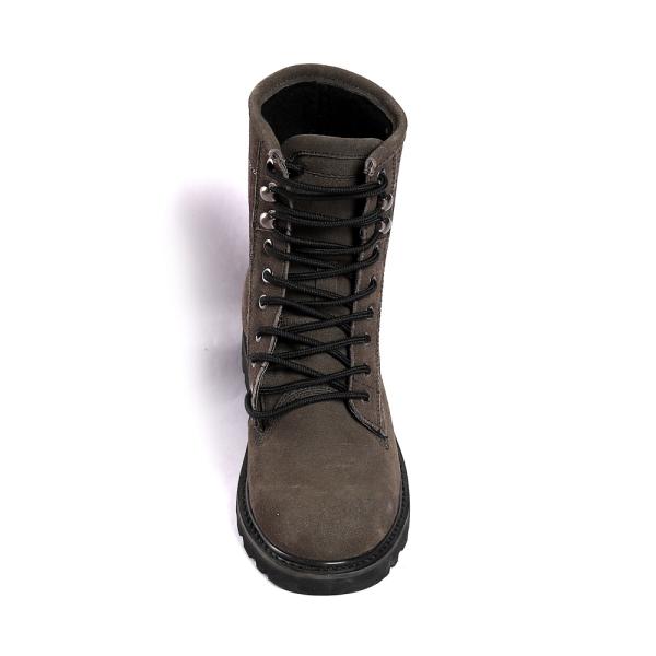 Split Cow Leather Fabric Steel Toe Cap Shock Absorbing Cut PU Sole Men'S Safety Shoes