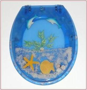 polyresin toilet seat cover,sea star shell design transparent poly-resin toilet seat,