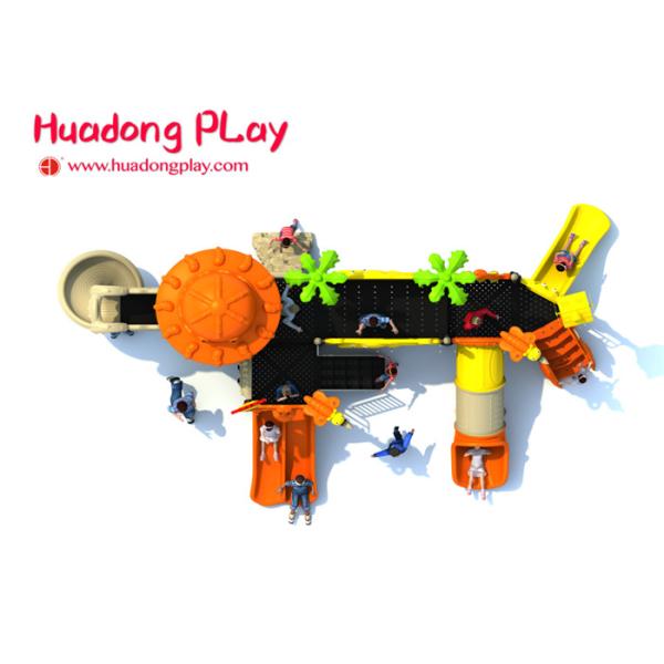 Gym Outdoor Playground Slides Equipment For Residential Area / Kindergarten