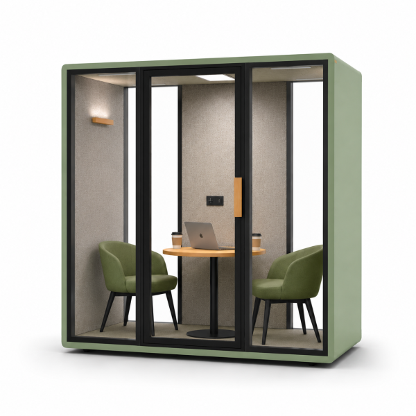 110V Modular Vocal Isolation Booth Sound Proof Meeting Pods Assembly